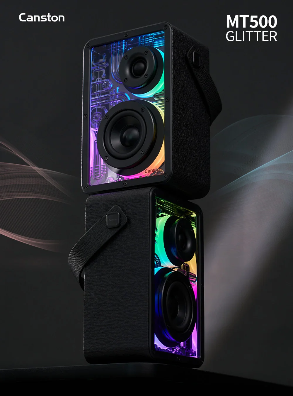캔스톤 500 RGB 투명 우퍼 블루투스 스피커 데스크테리어 상세2