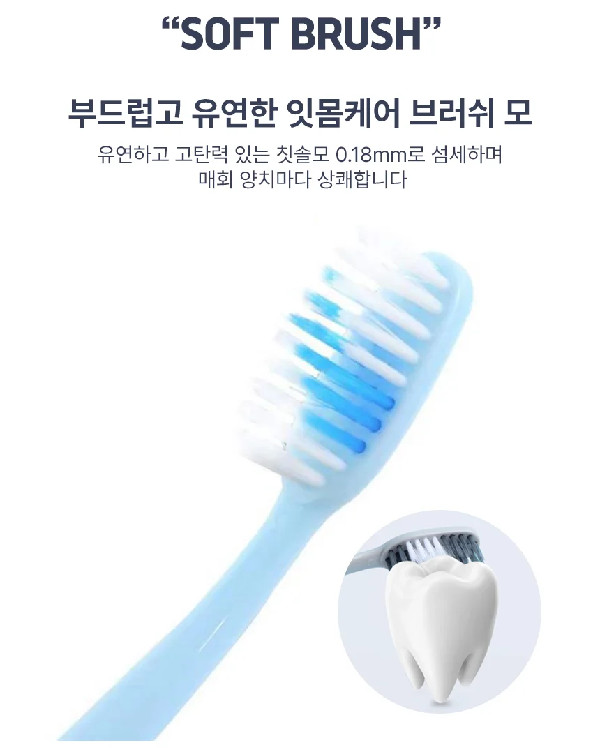 더블 혀클리너 칫솔세트 8P 일체형 부드러운 백태제거 상세4