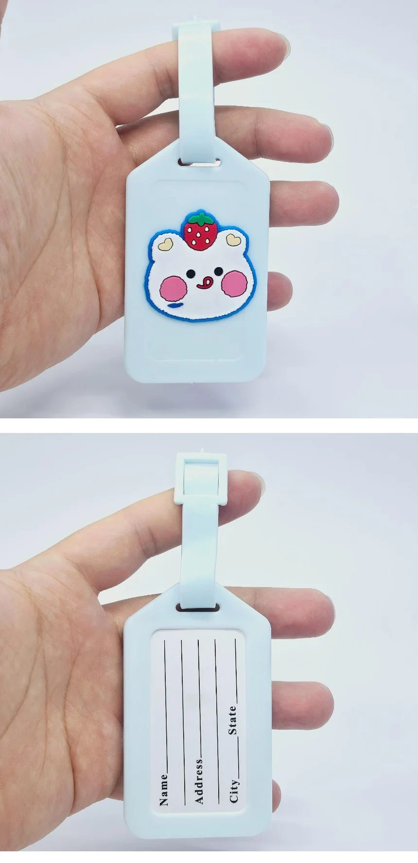 딸기흰곰 캐리어 가방 이름표 네임택 러기지 꼬리표 상세4