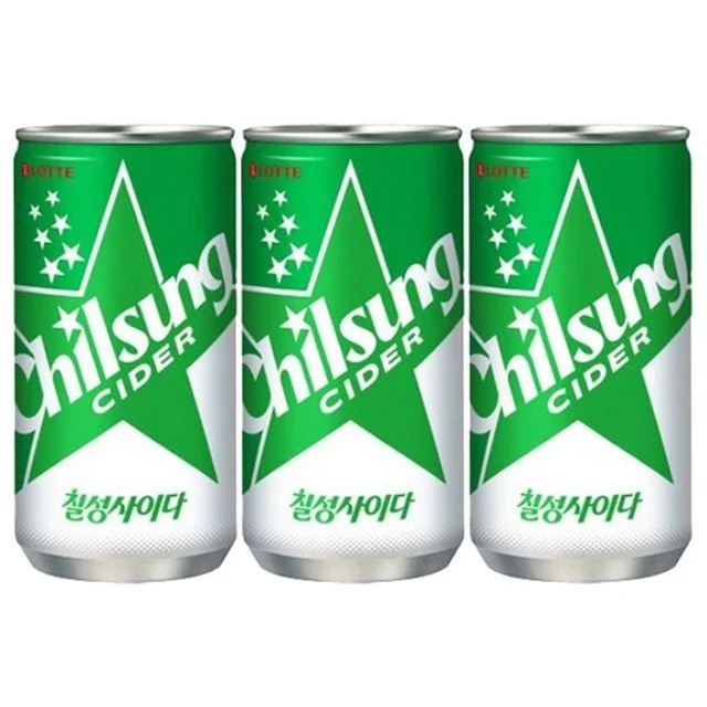 사이다 칠성 탄산 190ml 60캔 2박스 30캔 안전박스포장 회사음료 스터디카페음료