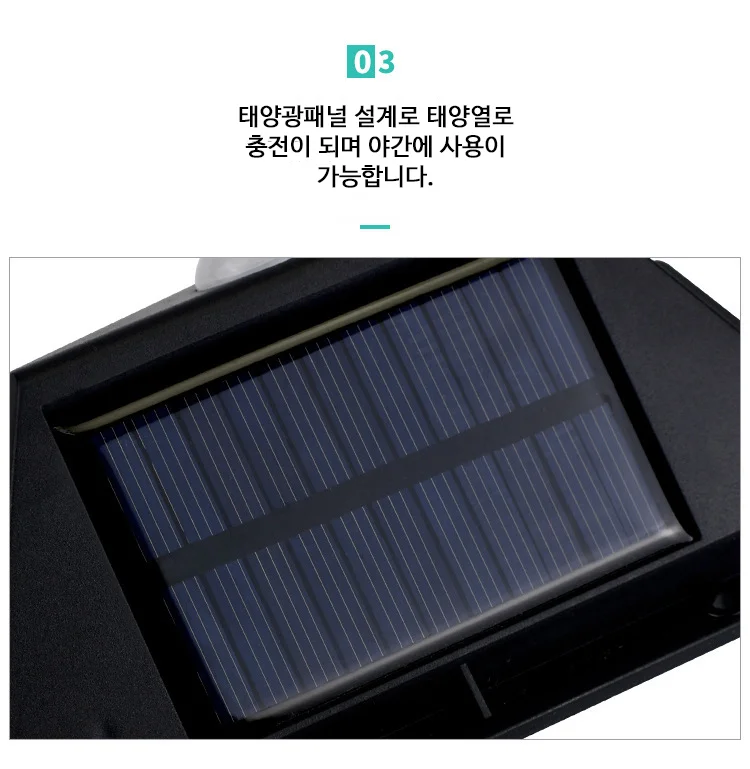 태양광 100 LED 감지 벽부등 상세4