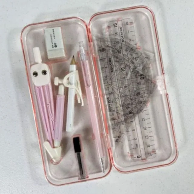 콤파스 각도기 삼각자 컴퍼스 제도용 지우개 연필 직자 초등