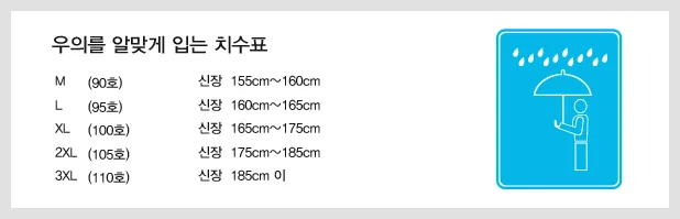 우비 판쵸우의 안전 우의 비옷 작업용 눈옷 방수 의류 상세3