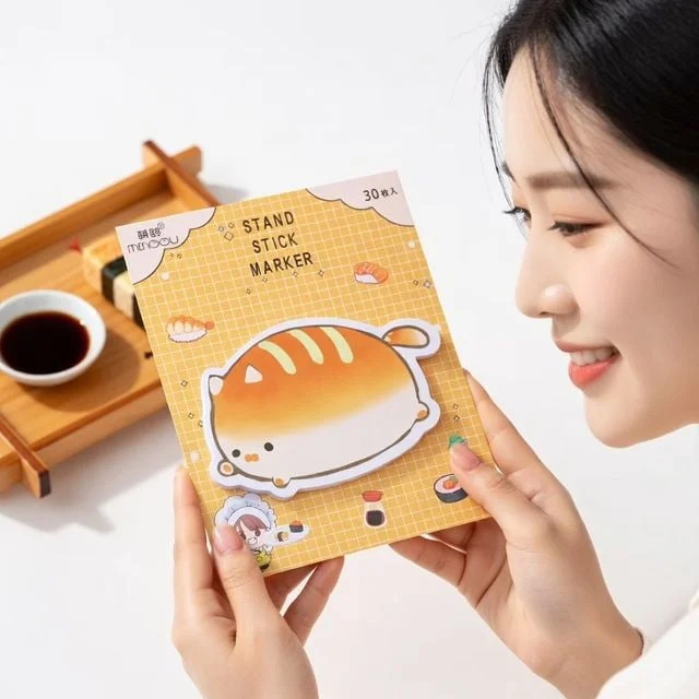고양이 점착메모지 휴대용 동물 용품 스티키 플래그