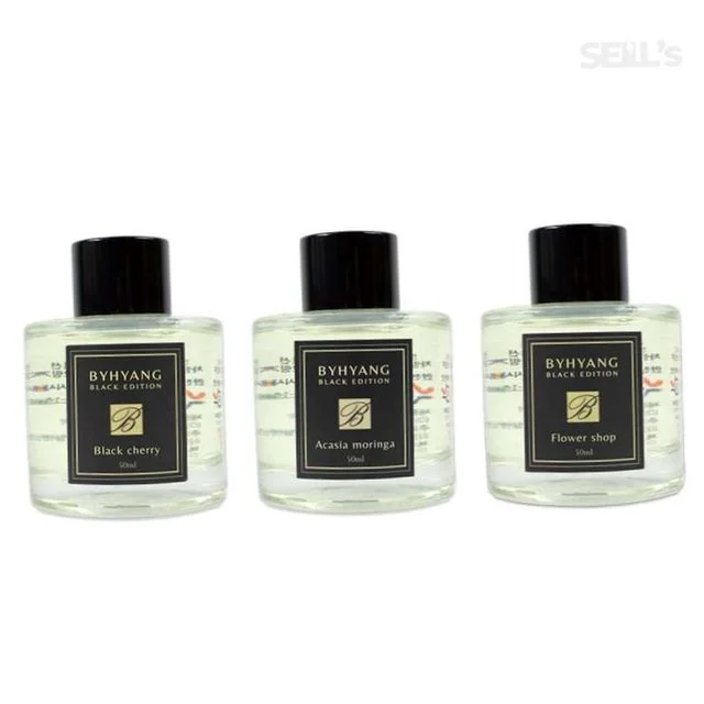 바이향 자동차 방향제 블랙에디션 50+50ml 2개입 새차방향제 자동차용방향제
