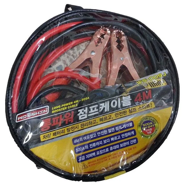 차량 점프라인 충전연결선 배터리선 4M 500A