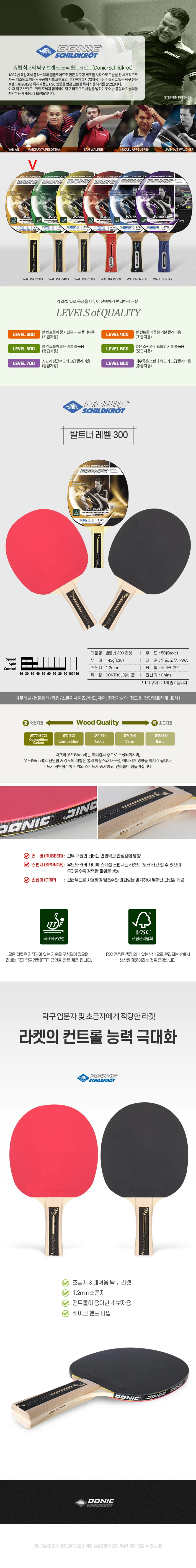 도닉 703001 WALDNER 300 쉐이크홀더 탁구라켓 상세2