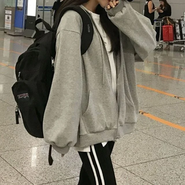 후드집업 여성 루즈핏 홈웨어 외출복 데일리 아우터