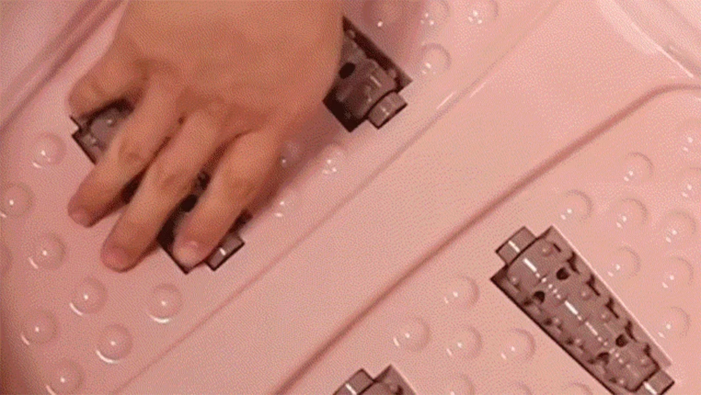 폴딩형 지압 접이식 족욕기 족탕기 바스켓 대야 상세5