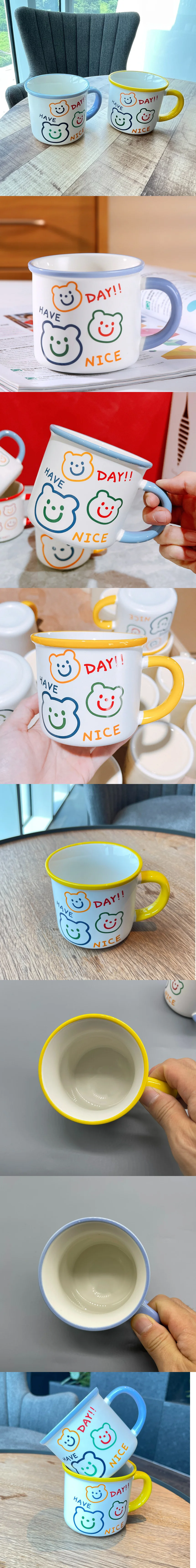 귀여운 아기 곰돌이 스마일 머그컵 상세1