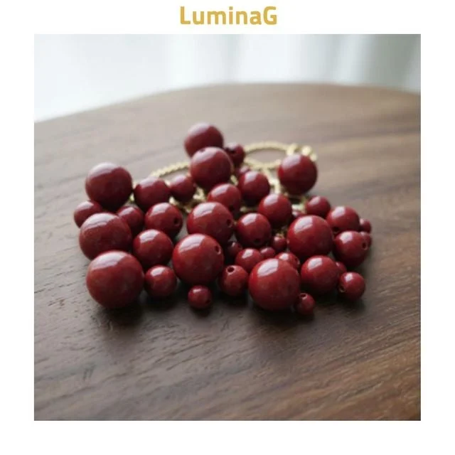만들기 부자재 경면주사 소원성취 재물 행운 액막이 액운차단 팔찌 비즈 8mm 1알
