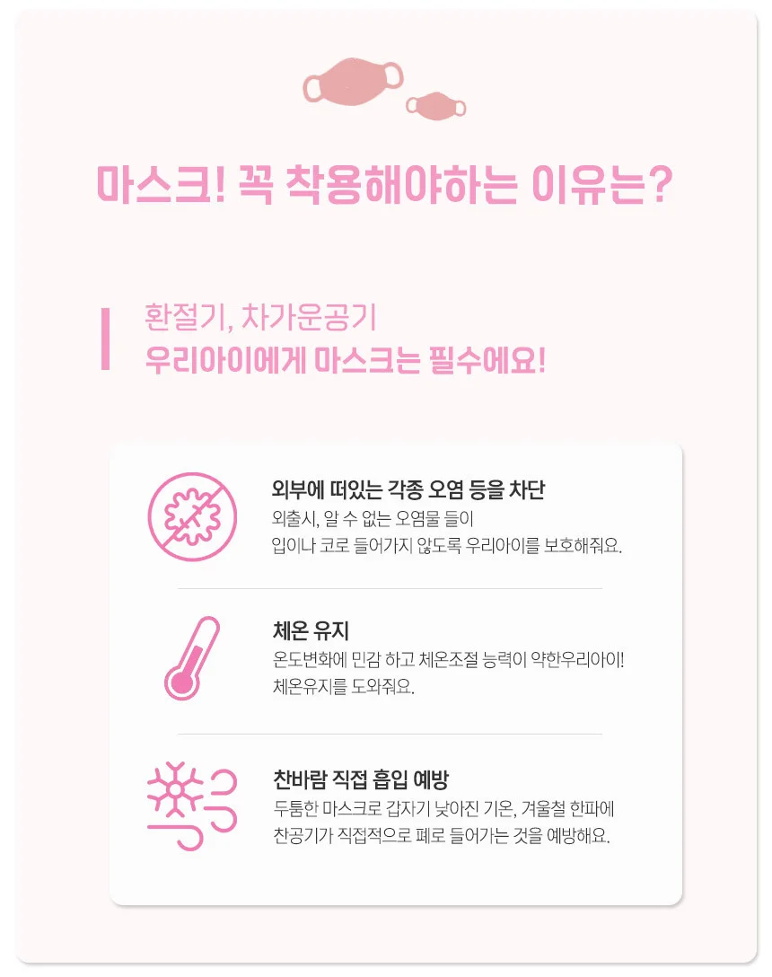 아이천국 3D 입체 방한 마스크 어린이용 꼬마자동차 상세3