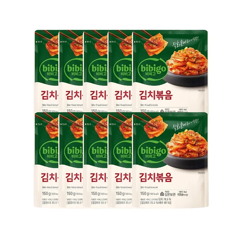 CJ 비비고 김치볶음 150g x 10봉 직화볶음솥 볶음김치 상세1