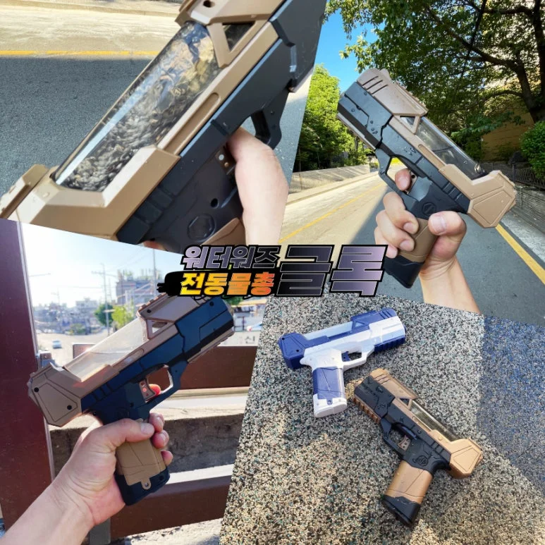 선물 KC인증 자동 물총 전동 축제 워터워즈 장난감 놀이 워터밤 글록 대용량 자동물총 비눗방울 유치원 상세2