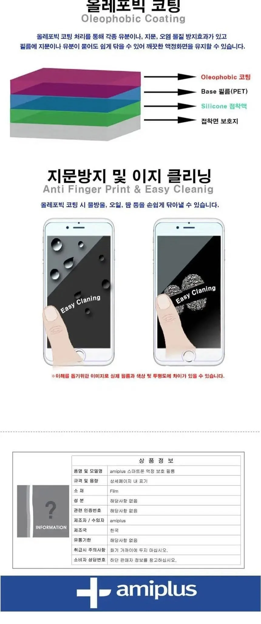 갤럭시A32 올레포빅 액정필름 보호필름 2매 상세4