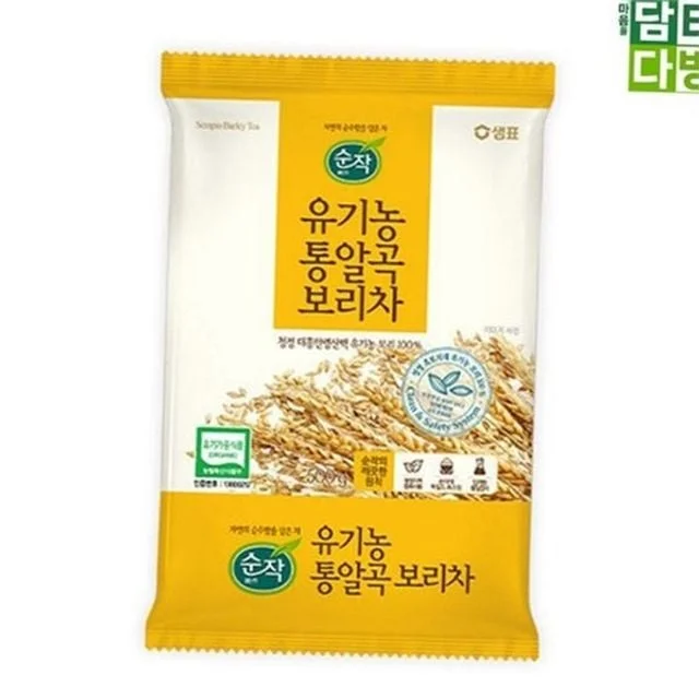 유기농 보리차 순작 보리차 무카페인 볶은 가정용 온가족 통알곡 구수한 어린이 유아