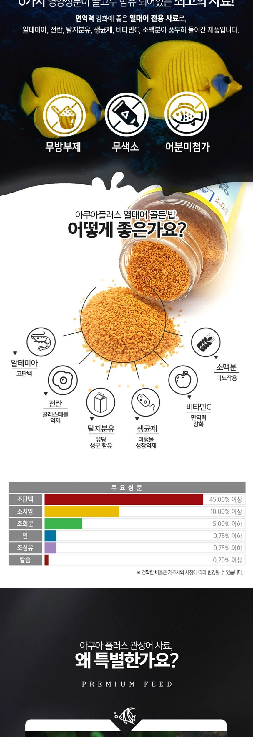 열대어 골든밥 65g 관상어 고급사료 상세3