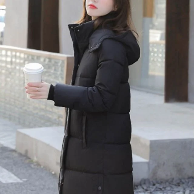 겨울 롱패딩 발목 기장 모던 스타일 방한 잠바 학생 패딩 아우터