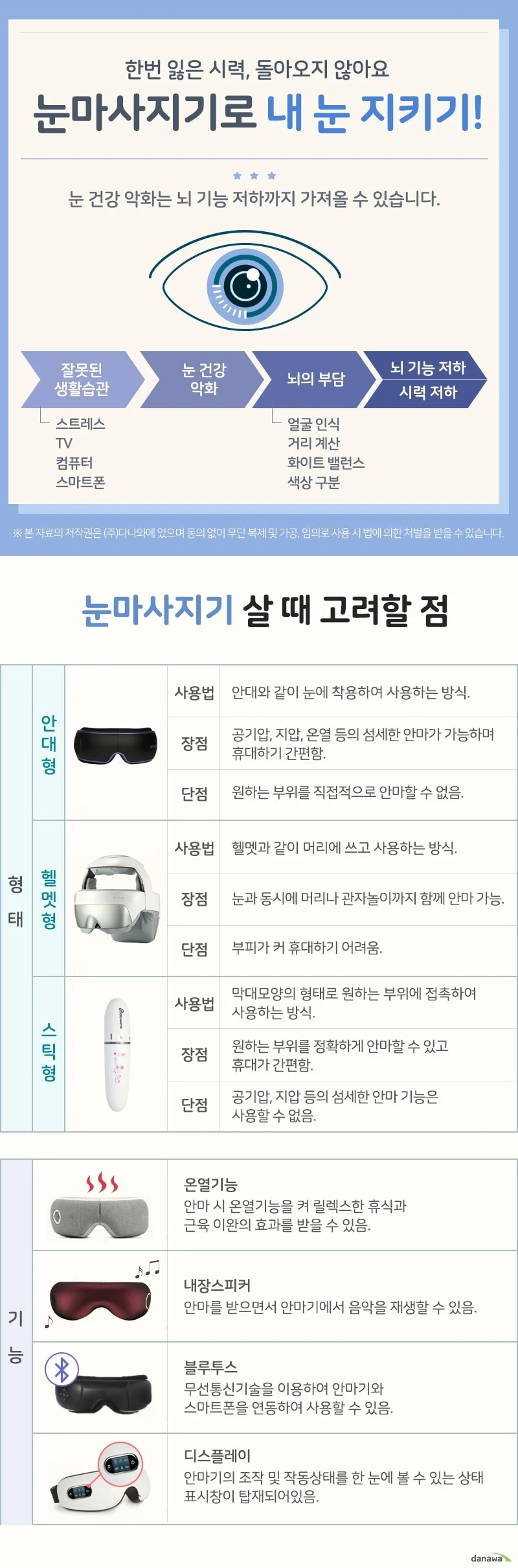 공기압 눈 마사지기 온열 눈 안마기 피로 숙면 상세4