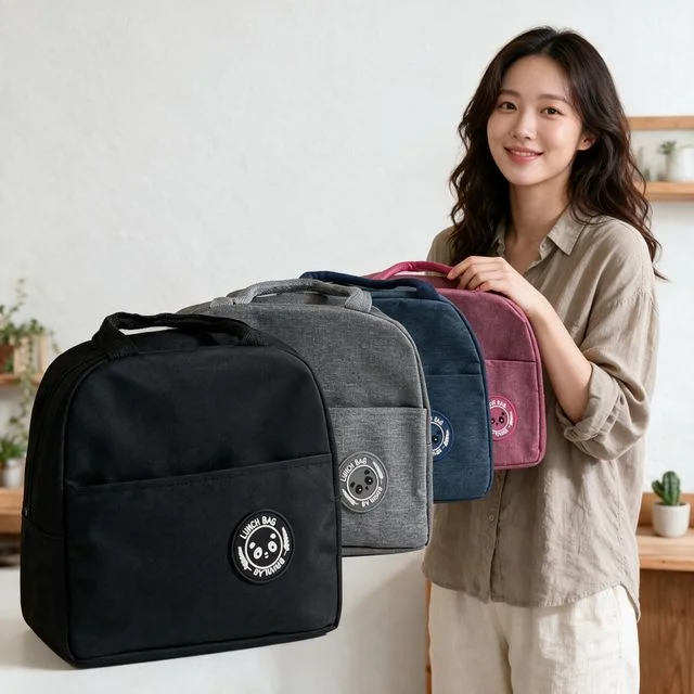도시락 보냉가방 보온 가방 소풍 나들이 간식 통학 학원 팬더 캐릭터 파우치