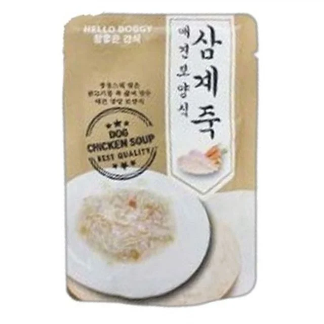 강아지 습식 간식 강아지 삼계죽 파우치 북어 반려견 주식 부드러운 영양 보양 소화 건강