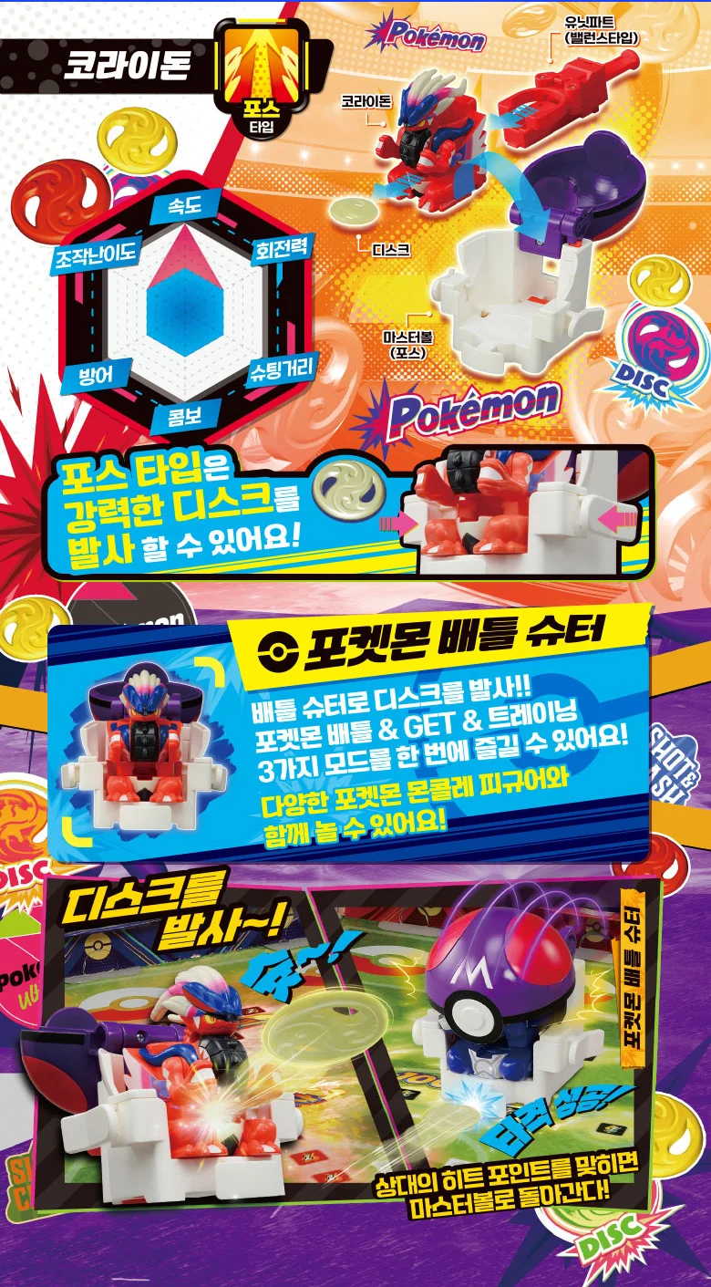 포켓몬 배틀슈터 코라이돈 어린이 장난감 선물 상세3