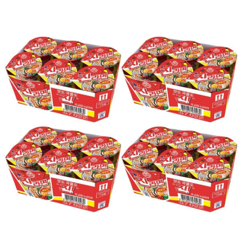 오뚜기 진라면 매운맛 소컵(65g6개입) x 4팩(총24개입) 상세1