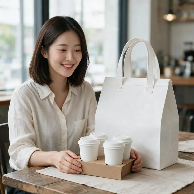 보냉백 테이크아웃 커피 캐리어 이동가방 카페 음료 홀더 야외 활동 10세트