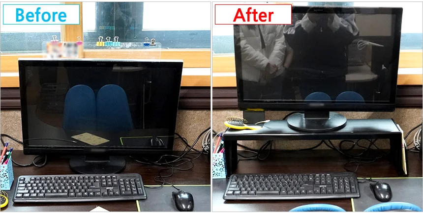 다용도 모니터 받침대 모니터선반블랙 컴퓨터모니터선반 모니터받침대 상세3
