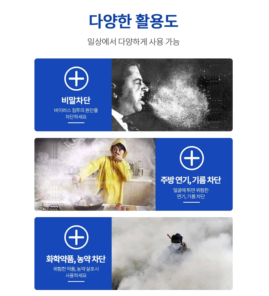 안면 투명마스크 일체형 페이스가드 얼굴가리개 페이스마스크 얼굴전체마스크 페이스커버 상세3
