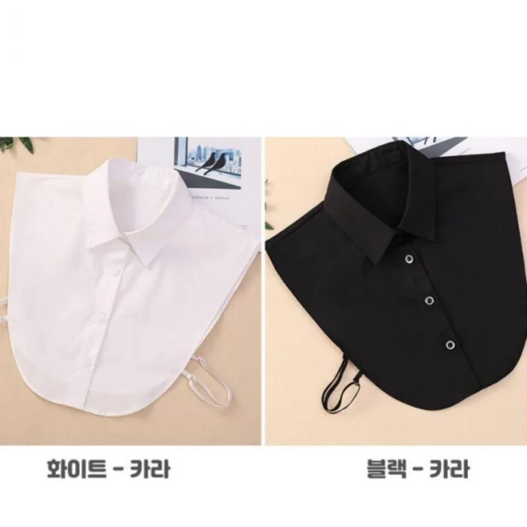 레이어드 케이프 넥 2type 카라 셔츠 페이크 페이크셔츠 패션