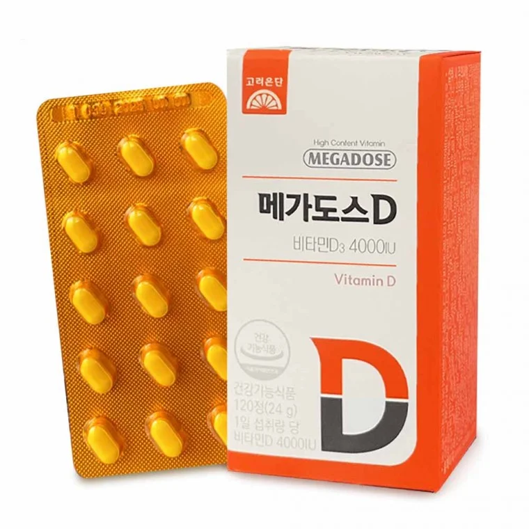 고려은단 메가도스D 비타민D3 4000IU 120정 1개