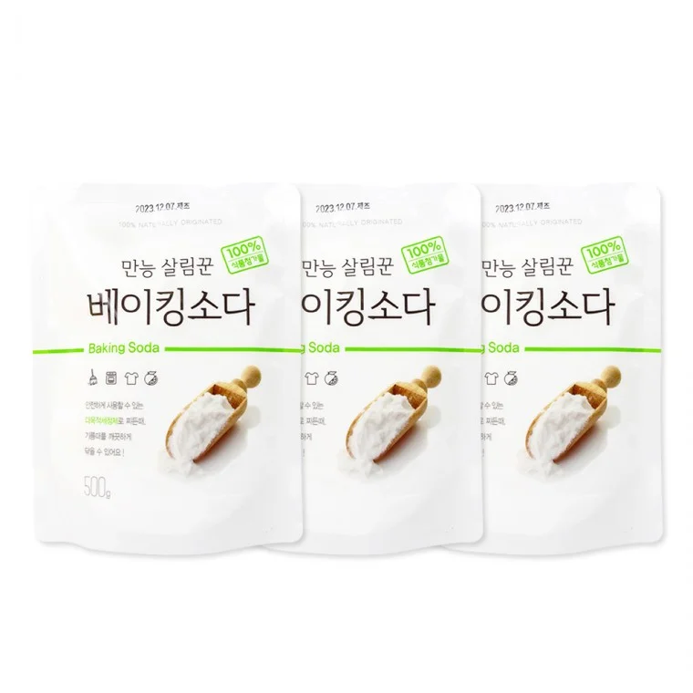 만능살림꾼 베이킹소다(리필 500g)-3개 주방세제 천연세제 과일세척 베이킹소다