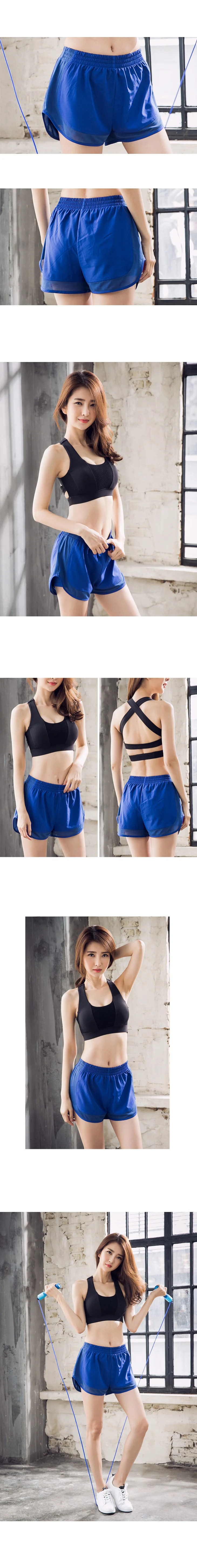 2겹 반바지래쉬가드 스포츠 트레이닝 레쉬가드 상세3
