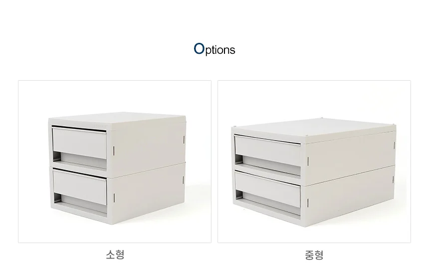 나비몰 소품서랍 2단 사무실서류보관캐비넷 멀티수납박스 미니서랍정리함 상세2