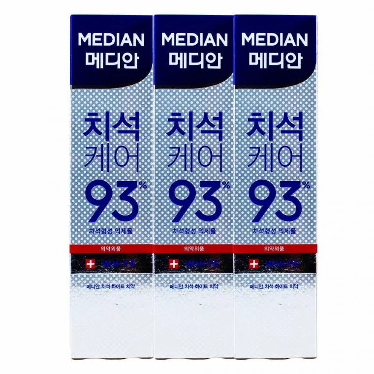메디안 치석케어 치약 기획 화이트 120gx3