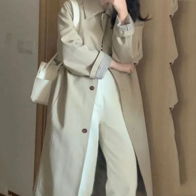 카라 봄 가을 롱코트 바바리 트렌치 외투 아우터 페미닌룩 데일리룩