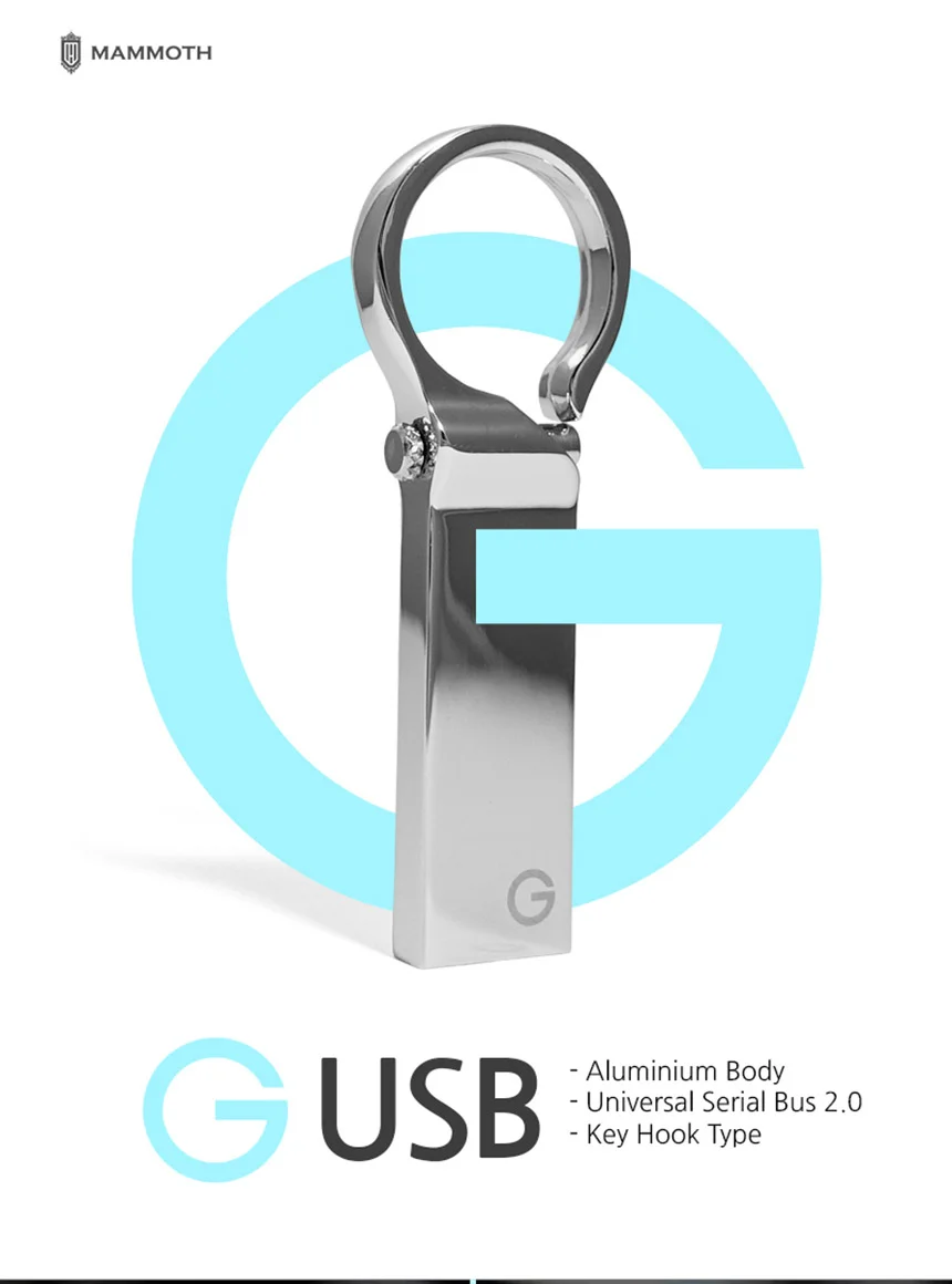 USB 32G 메탈 메모리 단체 PC 키 홀더 타입 후크 선물 상세1