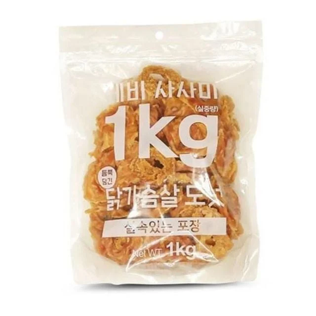강아지 닭 가슴살 도넛 강아지 간식 대용량 고단백 사사미 반려동물 애견 반려견 단백질 육포 중형견