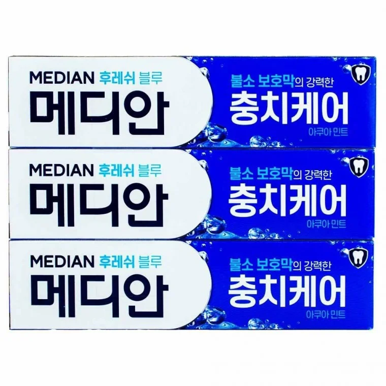 메디안 충치케어 후레쉬 블루 치약 120g x 3개입(134171)