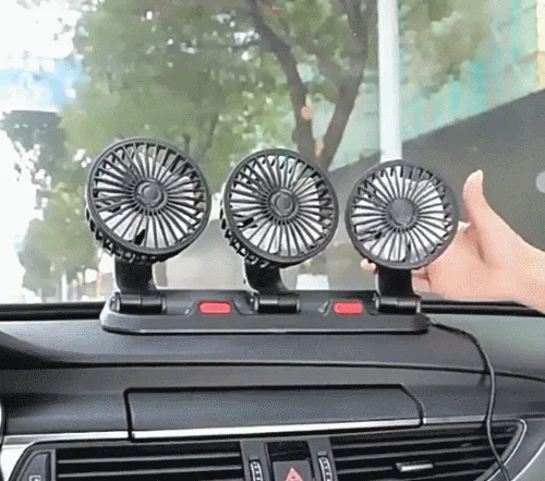 차량선풍기 자동차선풍기 화물차 트럭 뒷좌석 3구 3WAY 초강력 미니 카팬 상세2