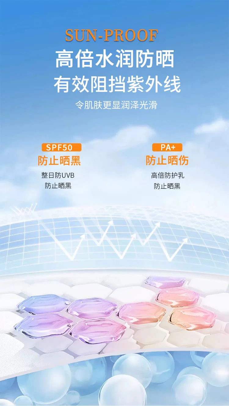 워터프루프선크림 기슬수윤배보호 격리 자외선 차단 로션 작은 뚱뚱한 블루 자외선 차단 2합일 상세5