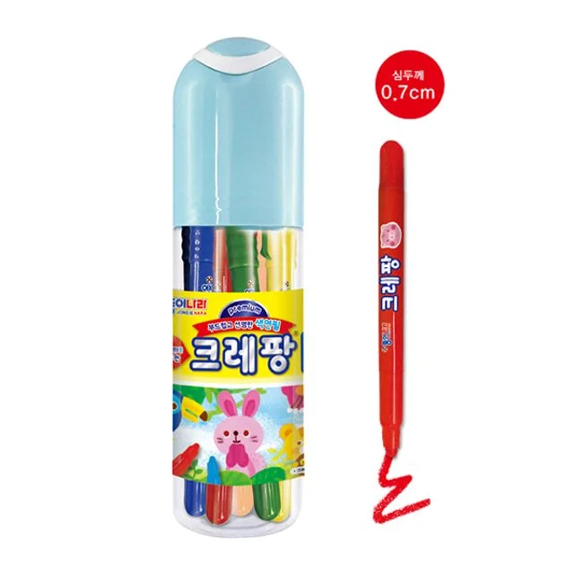 종이나라 크레팡 부드럽고 선명한 색연필 6색 세트